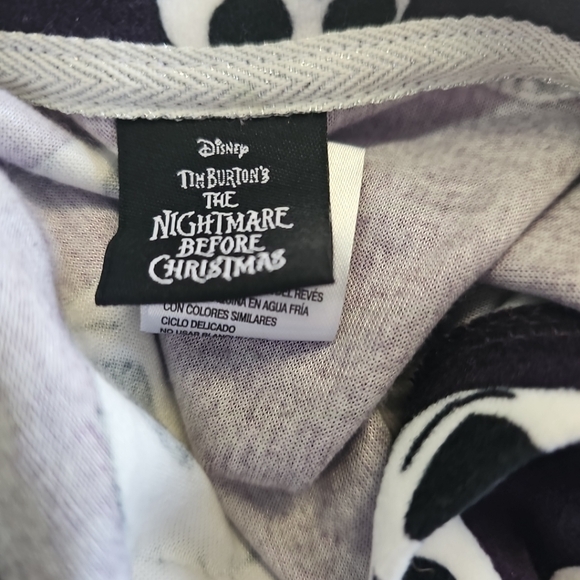 Women's S(4-6) The Nightmare Before Christmas Velour Pajama Set Kack Skeleton - Picture 6 of 11